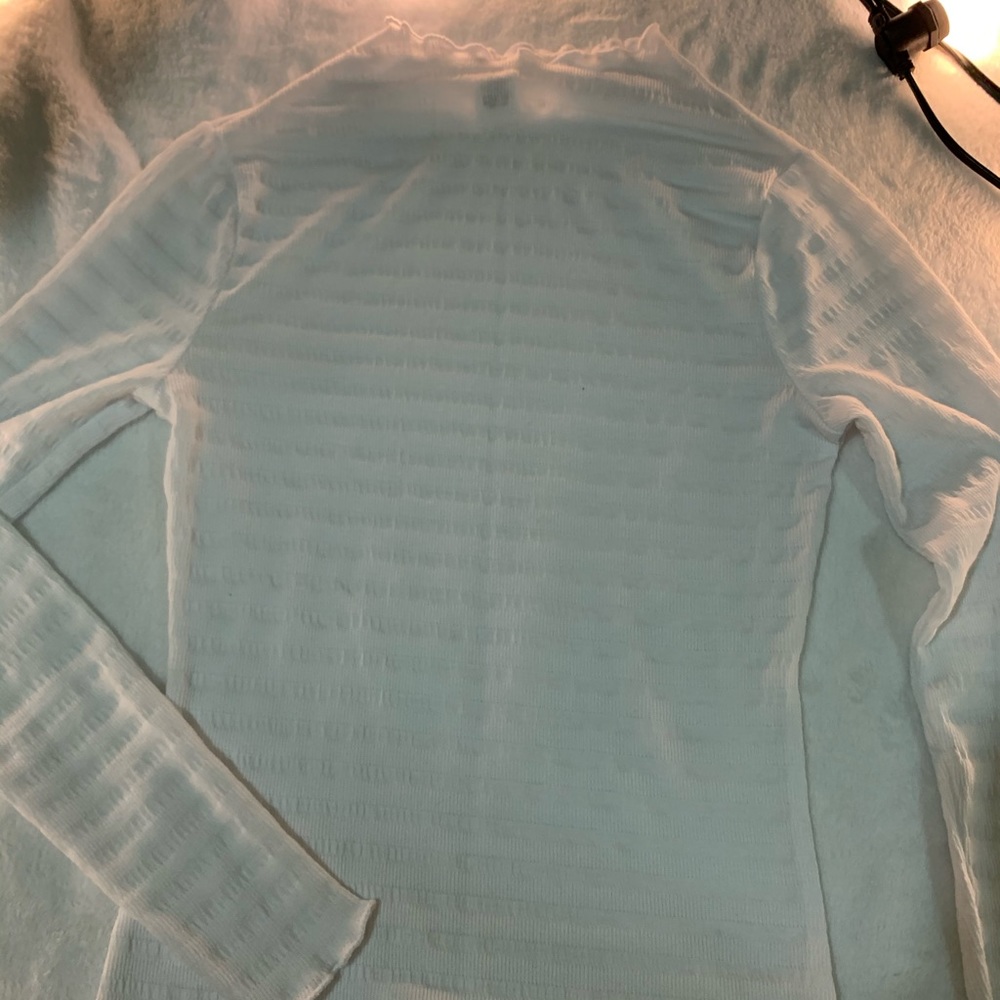 Ribbed white long sleeve